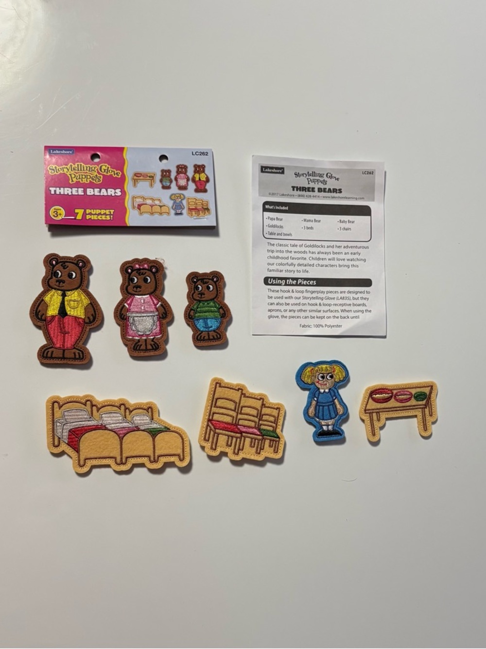 Storytelling Glove Puppets - Three Bears Playset (Brown, Blue, Yellow)
